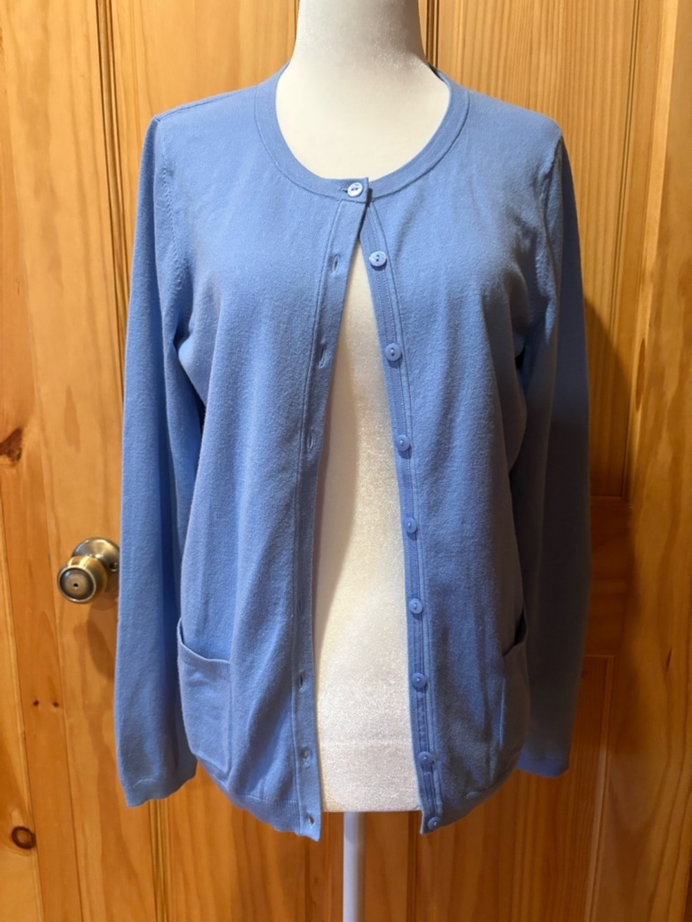 Talbots Pima cotton Cardigan sweater blue women’s M